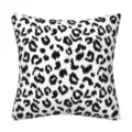 Fodera per cuscino stampa leopardata astratta bianco e nero dettaglio trama per divano. - 45*45cm / Stile 11