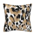 Fodera per cuscino in peluche corto con stampa leopardata astratta, elegante decoro per divano. - 45*45cm / modello 2