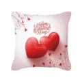 Valentine's Day throw pillow cover featuring 3D red hearts and sweet holiday typography. - 45X45cm (Without Core) / Style 5