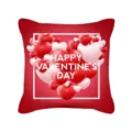 Red Valentine's Day throw pillow cover with 3D hearts print, soft sofa cushion case. - 45X45cm (Without Core) / Style 7