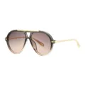 Occhiali da sole pilota con doppio ponte oversize eleganti protezione UV unisex alla moda - Montatura Grigio Tè Lente Grigio Tè