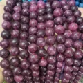 High quality natural stone purple round beads for DIY bracelet jewelry making accessories. - Raspberry Style (BF510) / 4MM Round Beads (Approx 92 Pcs)