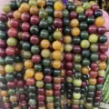 Natural stone multi-color round beads for DIY bracelet jewelry making and accessories. - Multicolor Tourmaline Style (BF510) / 4MM Round Beads (Approx 92 Pcs)