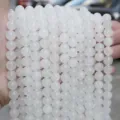 Natural white crystal quartz round loose beads for DIY jewelry making and bracelet half finished. - White Jade Style (BF510) / 4MM Round Beads (Approx 92 Pcs)