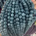 Natural stone blue round beads loose strands for DIY bracelet jewelry making supplies wholesale - Blue Pietersite Style (BF510) / 6MM Round Beads (Approx 61 Pcs)