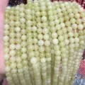 Natural stone round beads light green crystal gemstone semi-finished DIY bracelet supplies - Green Xiuyan Jade Style (BF510) / 4MM Round Beads (Approx 92 Pcs)