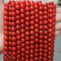 Red round loose beads gemstone semi-finished DIY bracelet jewelry accessories wholesale parts - Southern Red Agate Style (BF510) / 4MM Round Beads (Approx 92 Pcs)