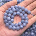 Lavender purple natural stone round loose beads for DIY bracelet jewelry making accessories - Light Purple Aquamarine Style (BF510) / 4MM Round Beads (Approx 92 Pcs)