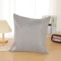 Fodera per cuscino in lino tinta unita stile nordico per divano ufficio auto casa. - 45x45cm / Grigio