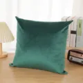 Federa per cuscino in velluto verde scuro minimalista moderno, morbido cuscino da divano tinta unita. - 45x45cm / Verde scuro