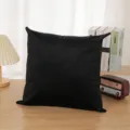 Fodera per cuscino in velluto nero tinta unita divano letto moderno minimalista casa morbida - 45x45cm / Nero