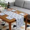 Blue and white floral linen table runner and placemats set, elegant home dining table decor. - Single Layer Table Runner 30x140cm / Blue and White Porcelain