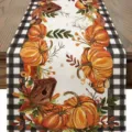 Corridoio da tavolo autunnale zucca quadri decorazione per sala da pranzo 180cm - 33*120 / Zucca Scozzese