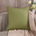 Fodera per cuscino in ecopelle verde, cuscino impermeabile per divano moderno. - 40*40cm (Senza Inserto) / Verde oliva