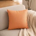 Cuscino per divano in lino unito arancione per soggiorno camera da letto decorazione elegante - 40x40cm / Arancione