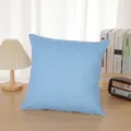 Federa per cuscino tinta unita in corto peluche, morbida e confortevole per divano e letto. - 45x45cm / Azzurro
