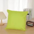 Fodera per cuscino tinta unita in corto peluche, morbida e confortevole per divano da soggiorno. - 45x45cm / Verde