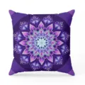 Purple mandala pattern throw pillow cover, bohemian style decorative cushion case for sofa. - Style 7