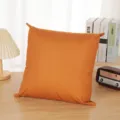 Fodera per cuscino in peluche corto tinta unita accogliente federa per divano letto casa - 45x45cm / Marrone Arancio