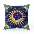 Bohemian celestial throw pillow cover with sun moon and zodiac signs for home sofa decor - Style 11