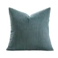 Cuscino monocolore in corduroy rigato morbido cuscino da divano per ufficio e decorazione - 30x50cm (Senza Anima del Cuscino) / Blu Mare