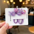 Korean children colorful rabbit hair ties high elasticity hair rope cute double hair ring - Heart Bunny