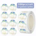 Muttertag dekorative Aufkleber Rolle, 500 Stück pro Rolle mit elegantem Blumenmuster. - B181