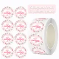 Mother's Day stickers roll 500pcs round floral decorative labels for gifts packaging - Style B184