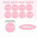Rosa runde Gratis Geschenke Aufkleber 1 Zoll 500 Stueck pro Rolle fuer Party und Geschenke. - 500 Stück 2.5cm / Rosa (B428)