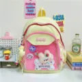 Cute canvas ita bag for women, sweet yellow pink backpack with clear front pocket for pins. - Yellow Large With Picture Accessories 2