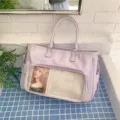 Bolso ita grande morado con ventana transparente bolso de hombro para fans de concierto - Púrpura