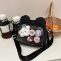 Bolso ita negro estilo japonés oreja de oso bolso cruzado transparente para mujer - Sin colgante / Negro