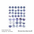 PaperMore round dot sticker sheet, artistic scenery design for journaling, scrapbooking crafts. - Misty Waves