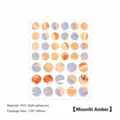 PaperMore aesthetic round sticker sheet, Moonset Dusk variant, decorative stationery. - Sunset Dusk