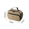 Borsa termica per impiegati e studenti, scatola porta bento portatile con pratiche tasche in rete. - Cachi