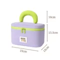 Grande capacita borsa cosmetica portatile beauty case da viaggio con cerniera viola - Viola