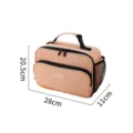 Borsa termica per pranzo rosa bento portatile borsa con cerniera e tasca a rete 28cm - Rosa