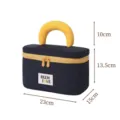 Borsa per trucco portatile di grande capacità per viaggi, elegante astuccio da toeletta. - Blu Marino