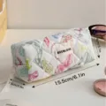 Borsa cosmetica trapuntata con stampa conchiglia, pochette con cerniera portatile per viaggi. - Borsa di Conservazione Ottagonale Mondo Oceanico