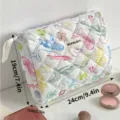 Borsa per cosmetici trapuntata con stampa marina, grande astuccio per trucco per viaggi. - Borsa di Conservazione a Mano Mondo Oceanico