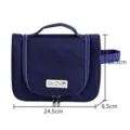 Borsa da toeletta da viaggio portatile con gancio, organizer per trucco blu scuro e custodia. - Blu Marino