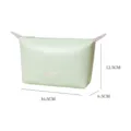 Mini borsa cosmetica a gnocchino verde menta in ecopelle PU, pocuetta da viaggio con zip. - Verde chiaro