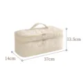 Borsa di stoccaggio trapuntata a doppio strato per asciugacapelli astuccio da viaggio bianco - Beige