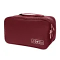 Borsa di stoccaggio multistrato rosso vino per biancheria intima e reggiseno da viaggio. - Borgogna