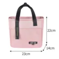 Borsa termica per pranzo rosa con manici neri e dimensioni per l'uso quotidiano. - Taglia S / Rosa