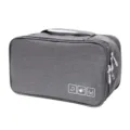 Borsa porta intimo da viaggio cationica multistrato organizzatore di reggiseno grigio scuro - Grigio