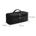 Borsa porta phon trapuntata a doppio strato astuccio da viaggio nero per strumenti styling - Nero
