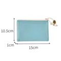 Borsa portaoggetti con zip in rete azzurra portatile, mini borsellino e trousse da viaggio. - Blu