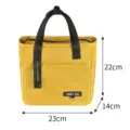 Borsa termica gialla borsa bento portatile con manico e tasca esterna dimensioni 23x14x22cm - Taglia S / Giallo