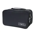 Borsa porta biancheria da viaggio nera multistrato, organizer portatile per reggiseno. - Nero